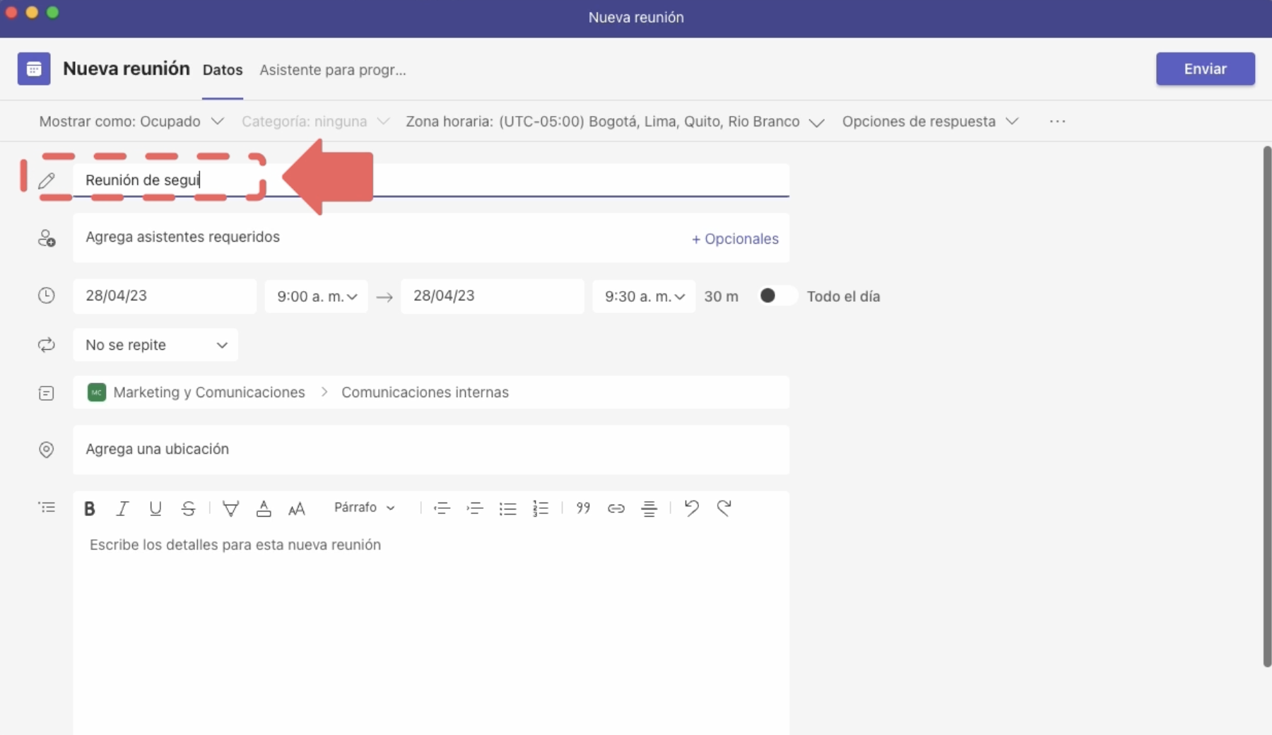 Cómo programar una reunión en Microsoft Teams